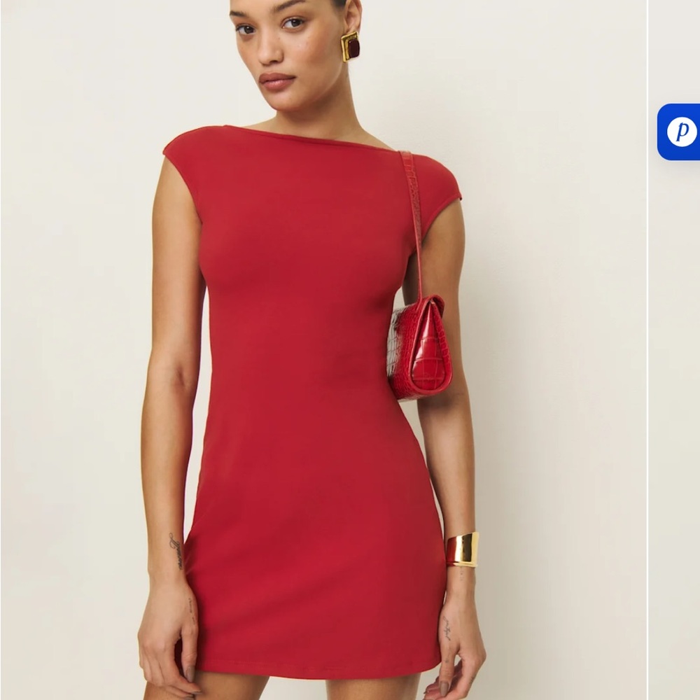 Reformation Soleil Knit Dress Red - Size XL